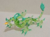 Dragão em Cristal de Murano Verde M-1