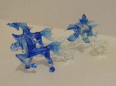 Carruagem da Cinderela em Cristal de Murano Azul