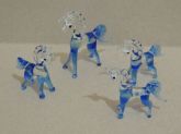 Cavalo em Cristal de Murano Azul
