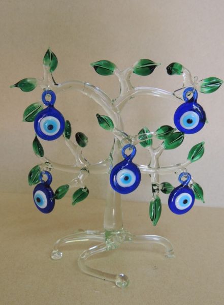 Árvore em Cristal de Murano com Olho Grego